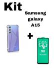 Kit para A15 Capa Capinha Transparente + Película De Cerâmica 9D Para Samsung Galaxy A15