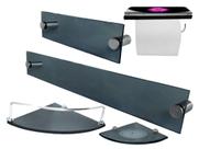 Kit Para Banheiro 5 Peças Explendore Fumê Kit Para Banheiro 5 Peças Explendore Fumê