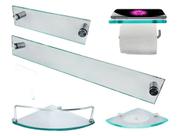 Kit Para Banheiro 5 Peças Explendore Incolor Kit Para Banheiro 5 Peças Explendore Incolor