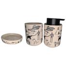 Kit para banheiro c/ 3 trios preto