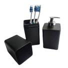 Kit Para Banheiro Com 2 Peças Smile Preto