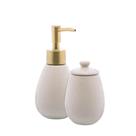 Kit Para Banheiro em Cerâmica Granilite Nude Kit Para Banheiro em Cerâmica Granilite Nude