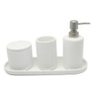 Kit Para Banheiro Em Cimento 14200 31x11x17cm - Mart Kit Para Banheiro Em Cimento 14200 31x11x17cm - Mart