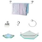 Kit Para Banheiro Gana Premium Vidro Sextavado Incolor