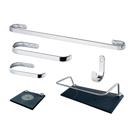 Kit Para Banheiro Grécia 6 Peças Fumê
