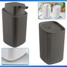 Kit Para Banheiro Jogo Dispenser Sabonete Liquido Porta Algodão Lavabo Kit Para Banheiro Jogo Dispenser Sabonete Liquido Porta Algodão Lavabo