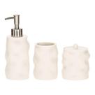 Kit Para Banheiro Lavabo Off White Design Orgânico E Minimalista Luxo