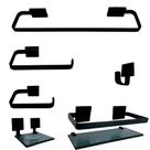 Kit Para Banheiro Luxo Tulip Preto 6 Peças