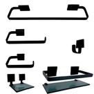 Kit Para Banheiro Luxo Tulip Preto 6 Peças Kit Para Banheiro Luxo Tulip Preto 6 Peças