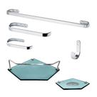 Kit Para Banheiro Orlando Verde 6 Peças
