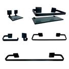 Kit Para Banheiro Platinum Luxo Preto Vidro Fumê