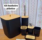 KIT Para Banheiro Preto 6 Peças