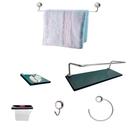 Kit Para Banheiro Síria Vidro Fumê