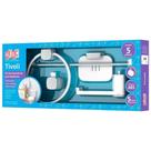 Kit para Banheiro Tivoli 5041 5 Peças Branco com Cromado - Herc
