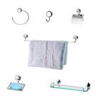 Kit Para Banheiro Topázio Alumínio Vidro Incolor Kit Para Banheiro Topázio Alumínio Vidro Incolor