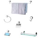 Kit Para Banheiro Topázio Alumínio Vidro Incolor Kit Para Banheiro Topázio Alumínio Vidro Incolor