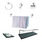 Kit Para Banheiro Topázio Premium Vidro Fumê Kit Para Banheiro Topázio Premium Vidro Fumê
