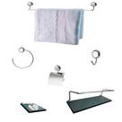 Kit Para Banheiro Topázio Premium Vidro Fumê Kit Para Banheiro Topázio Premium Vidro Fumê