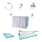 Kit Para Banheiro Topázio Premium Vidro Incolor Kit Para Banheiro Topázio Premium Vidro Incolor