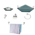 Kit Para Banheiro Topázio Premium Vidro Sextavado Fumê Kit Para Banheiro Topázio Premium Vidro Sextavado Fumê