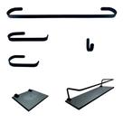 Kit Para Banheiro Veneza Preto Vidro Fumê Kit Para Banheiro Veneza Preto Vidro Fumê