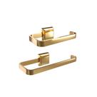 Kit Para Banheiros Dourado Gold 1 Papeleira E 1 Porta Toalha Rosto