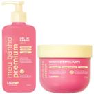 Kit para Banho Sabonete e Esfoliante Corporal Bellle Pink Labotrat Pele Hidratada Macia e Brilhosa
