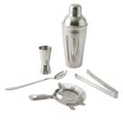 Kit para Bar Coqueteleira Profissional 5 Peças Aço Inox