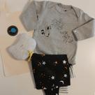 Kit para bebê body raposa e guaxinim e naninha fofinha