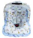 Kit Para Bebê Conforto 04 Pçs TR - Safari Azul Kit Para Bebê Conforto 04 Pçs TR - Safari Azul
