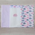Kit Para Bebe Cueiro 3 Peças Varias Estampas Kit Para Bebe Cueiro 3 Peças Varias Estampas