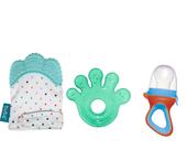 Kit Para Bebê, Mãozinha + Luvinha + Porta Frutinha - Buba