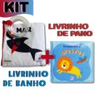 KIT para Bebes Livro Pano MAR e Livro de Banho Opostos A criação de Deus Desenvolvimento Cognitivo animais