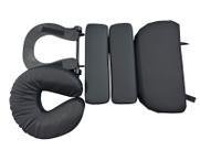 Kit para cama / maca de massagem contendo cinco acessorios preto