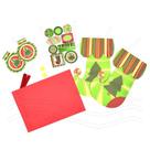 Kit para Cartão Toke e Crie - Meia de Natal Kit para Cartão Toke e Crie - Meia de Natal
