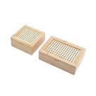 Kit para chá caixa de bambu palhinha 4 e 6 nichos 2 pç Oikos