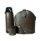 Kit para Chimarrão Três Peças Alça Corrente Matetri Mateira, Térmica 1,8L e Porta-Erva -