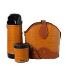Kit para Chimarrão Três Peças Delux Matetri Acompanha Mateira, Térmica 1L e Porta-Erva -