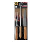 Kit Para Churrasco Garfo Chaira e Faca Linha Madeira e inox Kit Para Churrasco Garfo Chaira e Faca Linha Madeira e inox