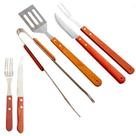 Kit para Churrasco / Grelhados 28 Peças Lâminas de Aço Inox e Cabo de Madeira Kit para Churrasco / Grelhados 28 Peças Lâminas de Aço Inox e Cabo de Madeira