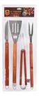 Kit Para Churrasco Inox Cabo De Madeira Grande 4 Peças Bel Kit Para Churrasco Inox Cabo De Madeira Grande 4 Peças Bel