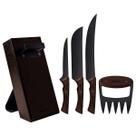 Kit para Churrasco Tramontina Black com Lâminas de Aço Inox e Cabos de Madeira 05 Peças