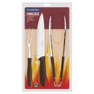 Kit para Churrasco Tramontina Plenus com Lâminas em Aço Inox e Cabos de Polipropileno Marrom 3 Peças