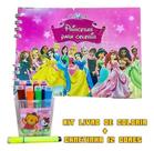 Kit Para Colorir Varíos Temas + 12 Canetas Hidrocor Infantil Kit Para Colorir Varíos Temas + 12 Canetas Hidrocor Infantil