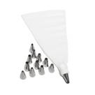 Kit para Confeitar com 1 Saco de Silicone e 12 Bicos Confeitaria Acabamento Profissional Decorador de Bolo