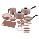 Kit para Cozinha Tramontina 14 Peças com Revest. Antiaderente em cor Capuccino