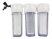 Kit Para Filtrar Água Para Cerveja Tira Todo Cloro 0,5 Micra Branco 0