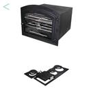 Kit para fogão a lenha: Forno de ferro fundido grande com vidro e chapa multiuso de 3 furos