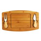 KIt Para Frios / Queijos em Bambu Aço Inox 3 Peças