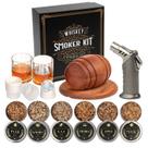 Kit para fumantes de uísque ComboJoy com tocha, 6 sabores de lascas de madeira